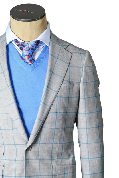 Carlo Barbera Checked Wool Suit (Super 170's Wool)