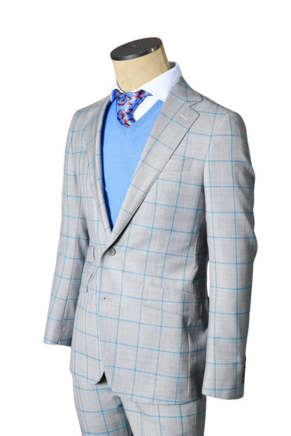 Carlo Barbera Checked Wool Suit (Super 170's Wool)