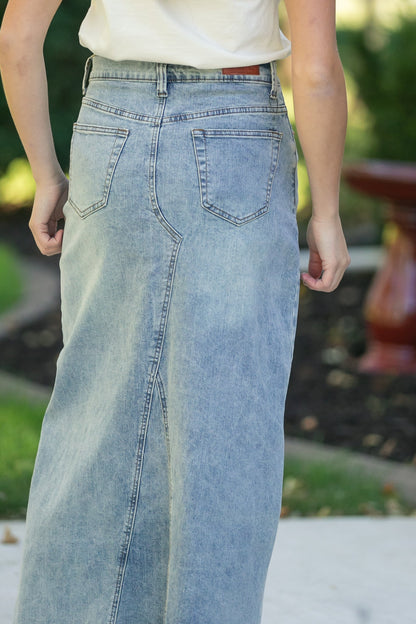 Piper A-line Long Denim Maxi Skirt - FINAL SALE