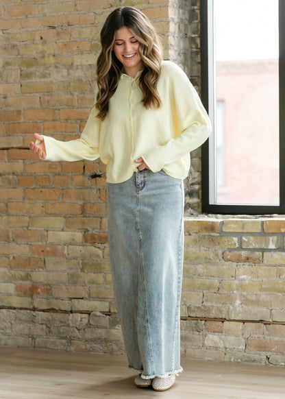Piper A-line Long Denim Maxi Skirt - FINAL SALE