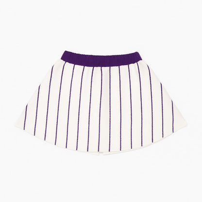 Baseball Purple Striped Skort