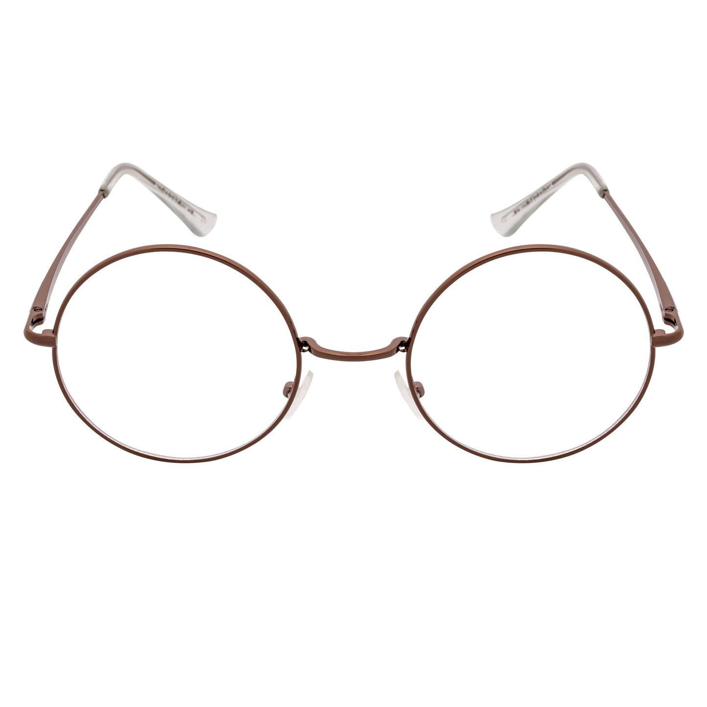 SCHOLAR - Classic Small Metal Round Blue Light Glasses Copper Clear Lens