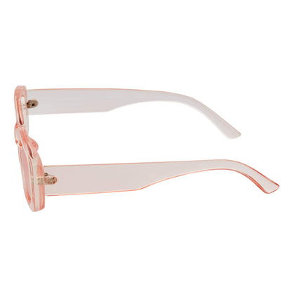 SLIM - Retro 90s Slim Small Rectangle Sunglasses Pink Pink Tint