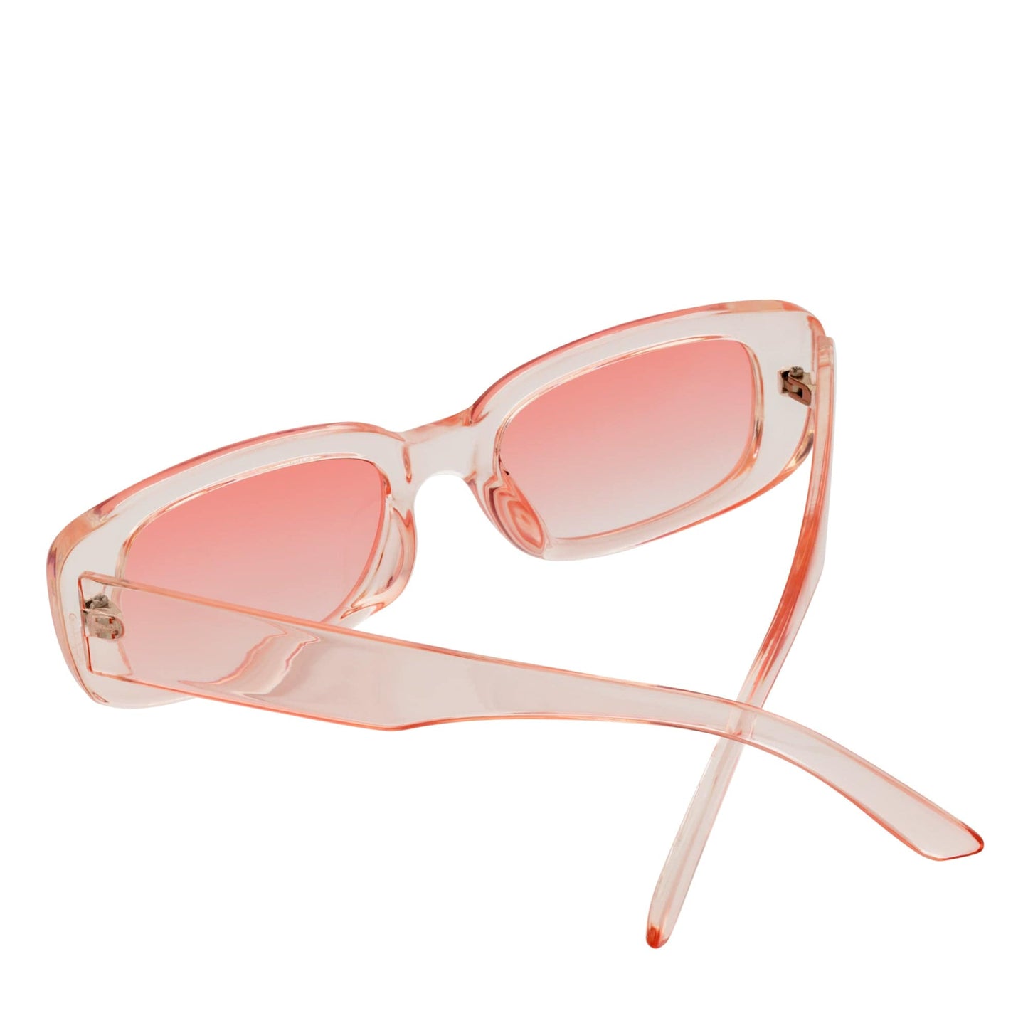 SLIM - Retro 90s Slim Small Rectangle Sunglasses Pink Pink Tint
