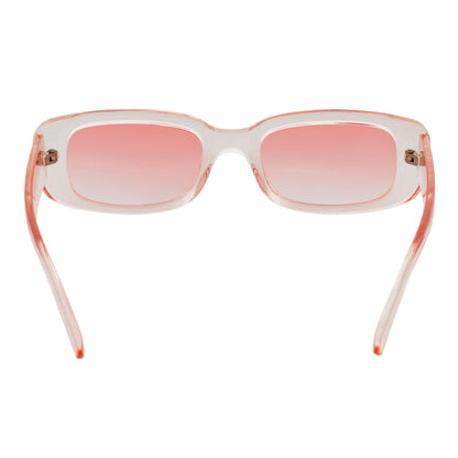 SLIM - Retro 90s Slim Small Rectangle Sunglasses Pink Pink Tint