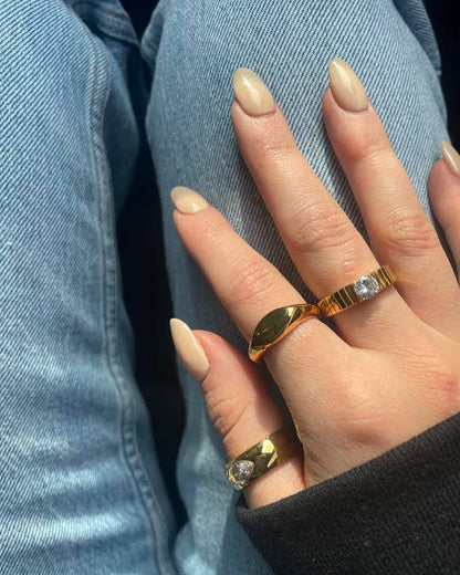 Cossete Crystal Gold Ring