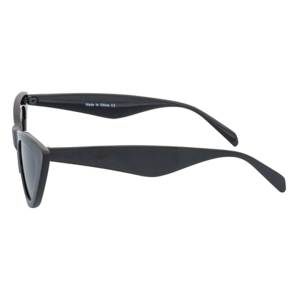TABBY - High Pointed Retro Small Cat Eye Sunglasses Black Smoke Tint