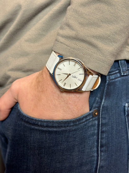 White Sunburst Watch