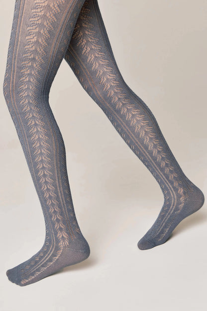 Conte-Kids Cotton Tights Miss 617 - Lace Pattern