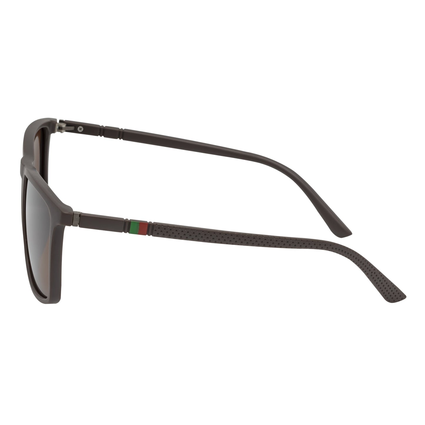 VENICE - Polarized Thin Square Horn Rimmed Brown Sunglasses Brown Lens