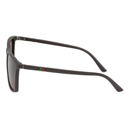 VENICE - Polarized Thin Square Horn Rimmed Brown Sunglasses Brown Lens