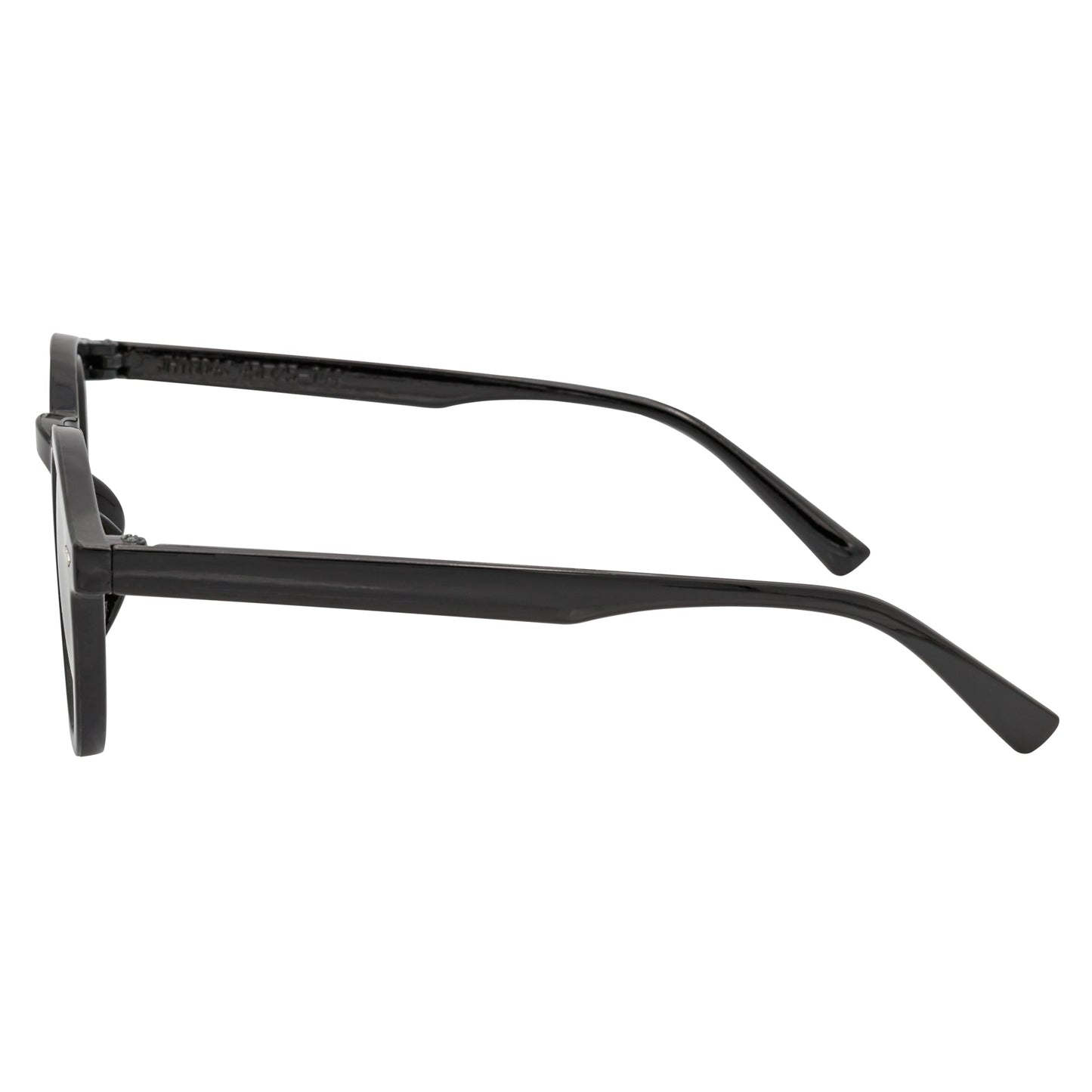 VIBES - Color Tint Retro Small Round Sunglasses Black Green Tint