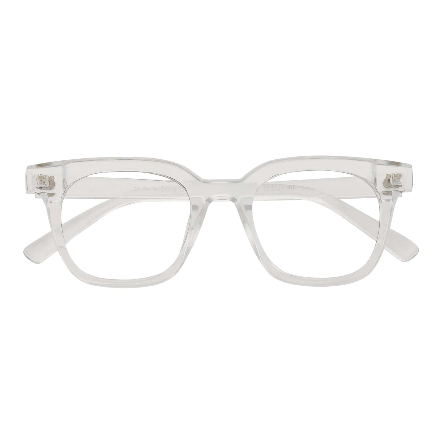 WALKER - Thick Horn Rimmed Blue Light Glasses Clear Frame Clear Lens