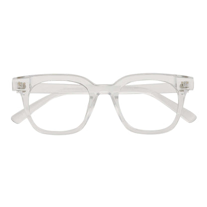 WALKER - Thick Horn Rimmed Blue Light Glasses Clear Frame Clear Lens