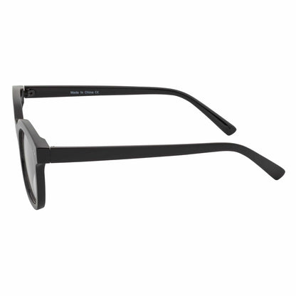 WALKER - Thick Horn Rimmed Blue Light Glasses Gloss Black Clear Lens