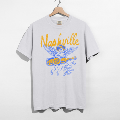 Nashville Graphic Tee –  Western Angel Shirt | Country Concert Outfit Tee