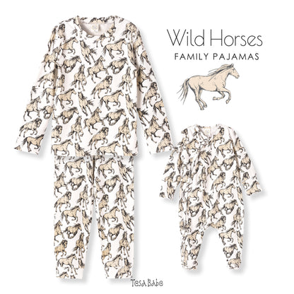 Wild Horses Bamboo Zipper Romper